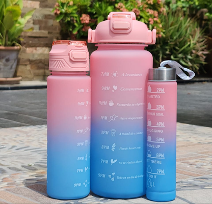 Set of 3 Motivational Sports Water Bottle