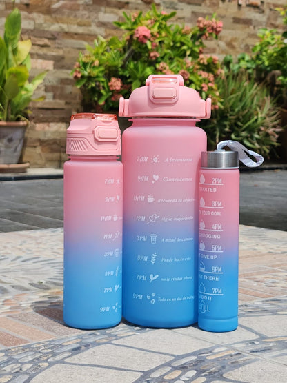 Set of 3 Motivational Sports Water Bottle