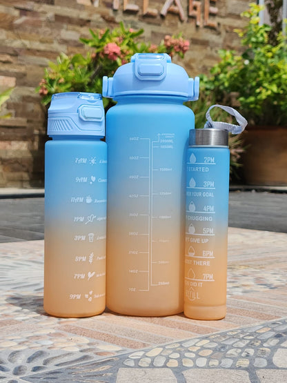 Set of 3 Motivational Sports Water Bottle