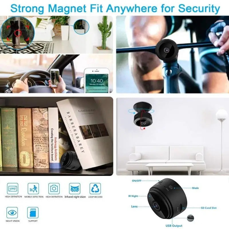 A9 Mini Wifi Camera 1080p HD Magnetic